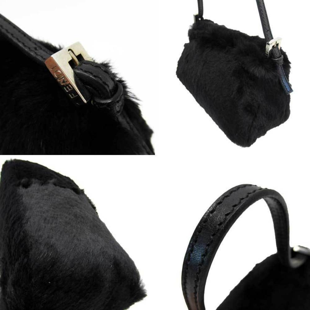 Fendi Fur Black Handbag Rabbit